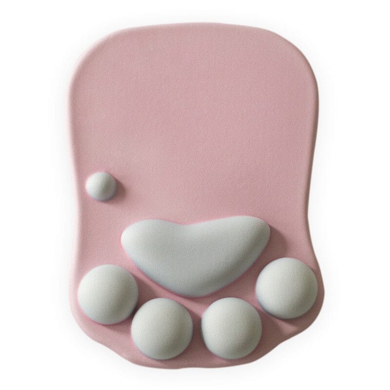 Mouse Pad Patas de Gatinho Descanso de Pulso Mouse Pad, Desk Pad GatoGeek pink grey 