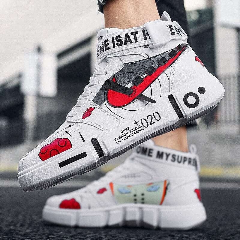 Naruto Print Youth Leisure Sports Non-slip Wear Resistant Shoes Anime Figure Pain Cosplay Young Adults Children Casual Sneakers 0 GatoGeek White 29 