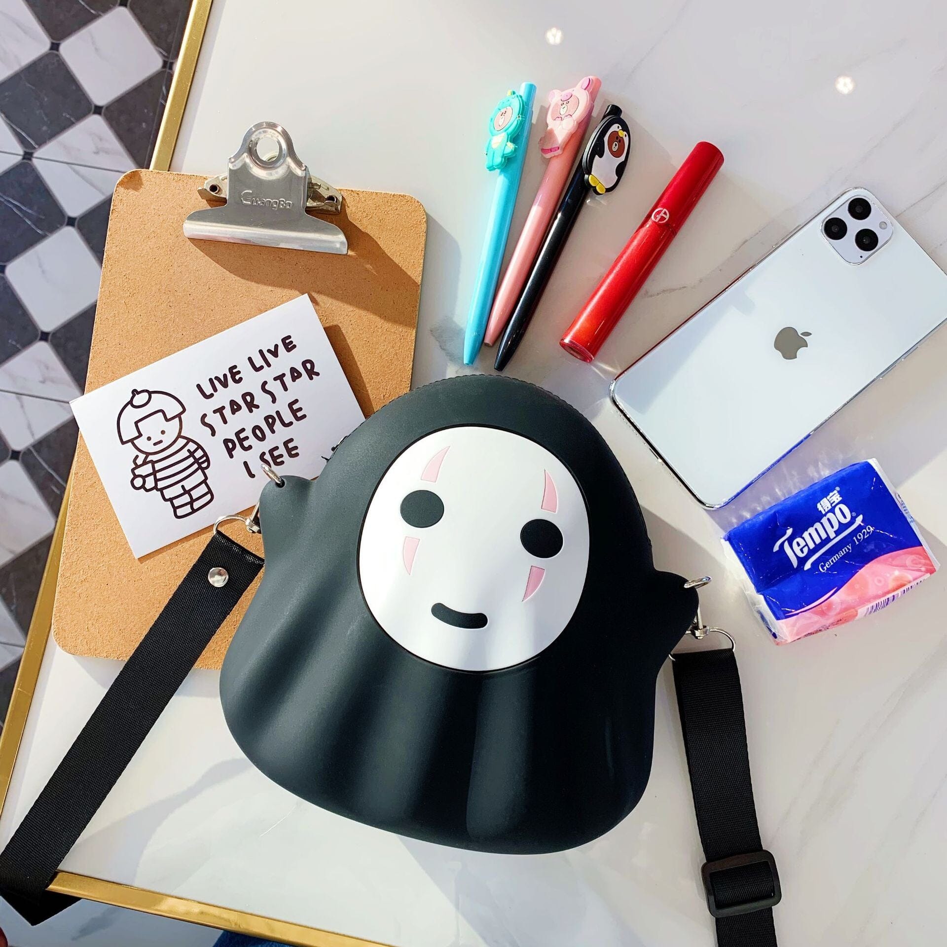 Studio Japan Anime Faceless Spirited Away Bag Toy No Face Man Figures Toy Bag Phone Bag Case for Daily Supplies Kid Gift 0 GatoGeek 