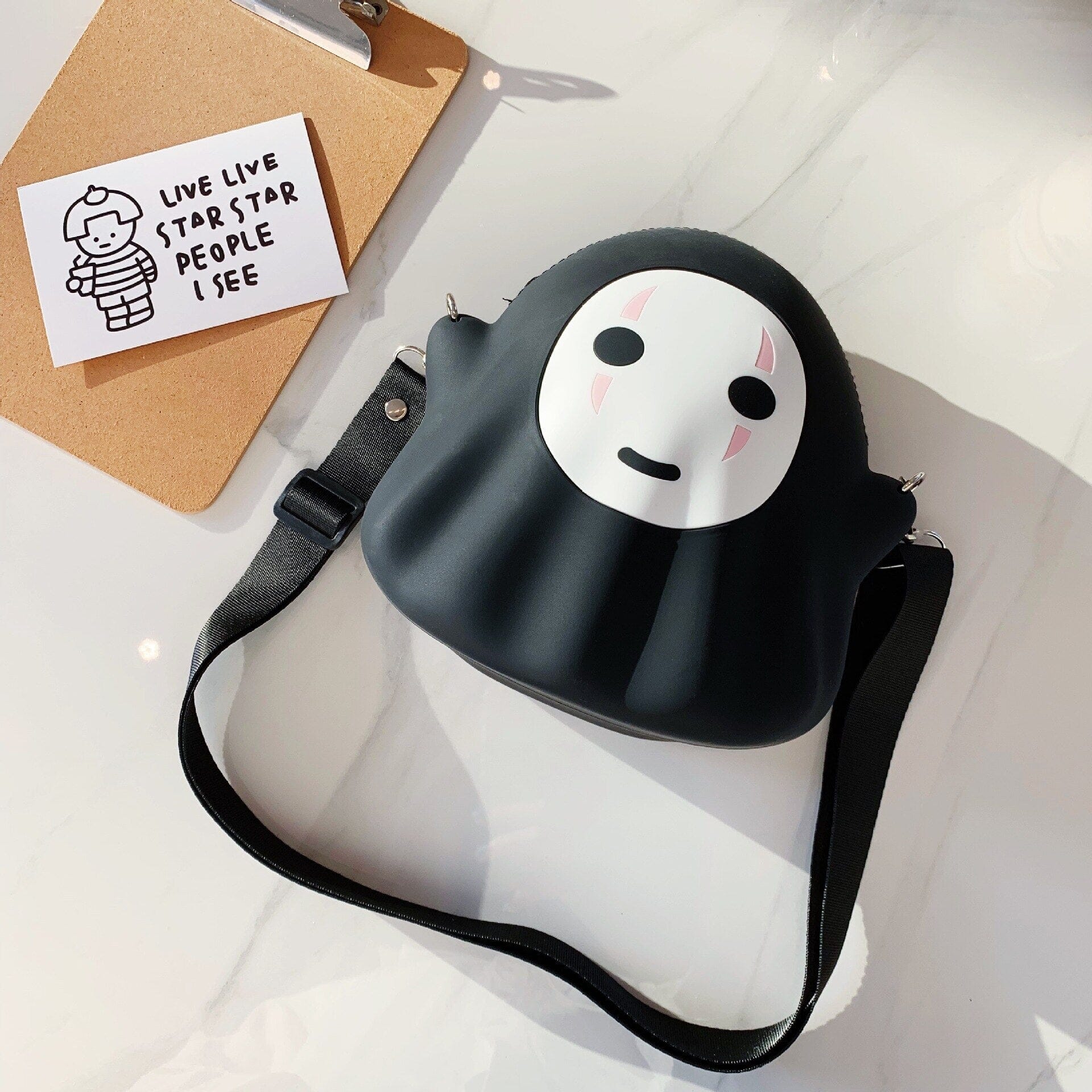 Studio Japan Anime Faceless Spirited Away Bag Toy No Face Man Figures Toy Bag Phone Bag Case for Daily Supplies Kid Gift 0 GatoGeek Bag 
