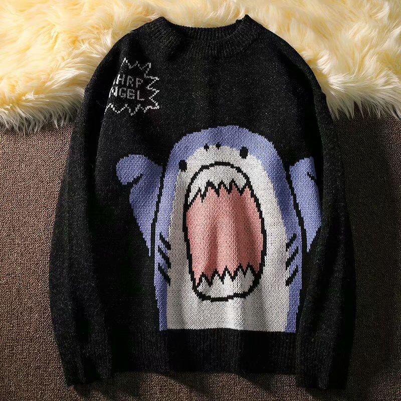 Sueter Kawaii Baby Shark Suéter GatoGeek Preto P 