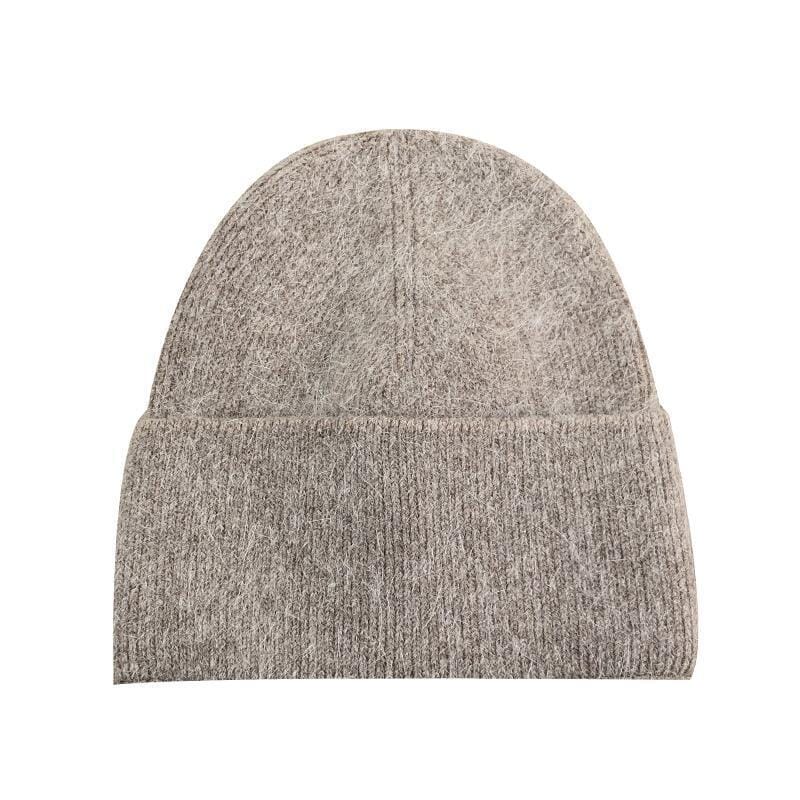 Winter Angora Rabbit Keep Warm Knitting Solid Cap Leisure Lady Skullies Beanies Cap Men Women Cool Hat 0 GatoGeek 